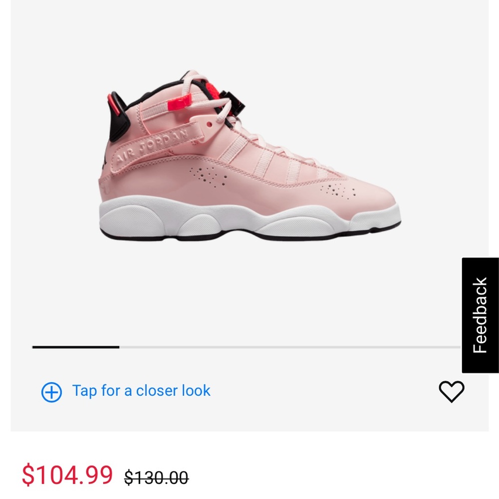 Jordan kids grade school six rings basketball shoes